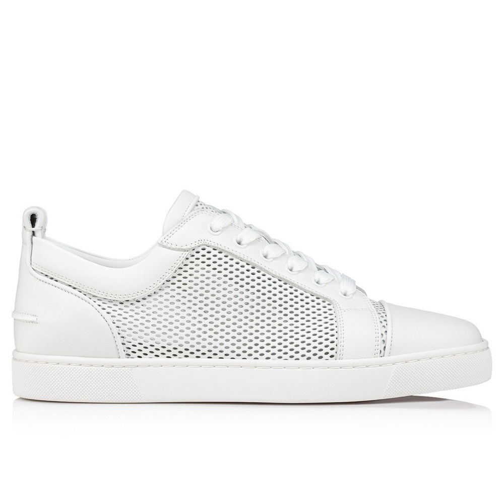 NWOB Christian Louboutin Men’s Perforated AC Louis Junior Sneakers in White